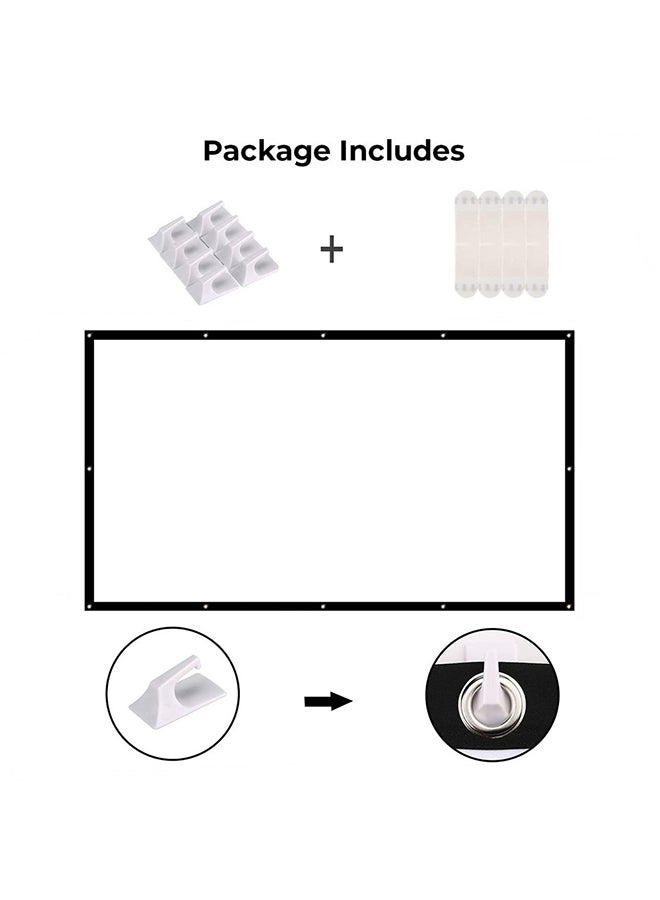 Wownect Foldable Anti-Crease 4K Full HD Home Theater Projection Screen UNV-WO-SCR-05 White - Image 5