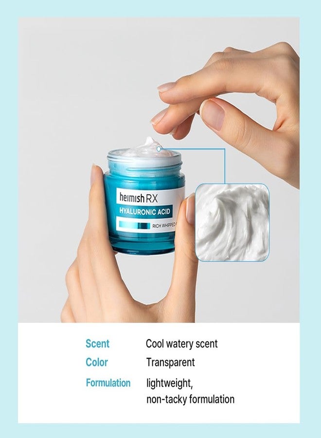 HEIMISH RX Hyaluronic Acid Rich Whipped Cream - Deep Moisturizer for Sensitive and Dry Skin, Daily Face Cream, Lightweight, with Hyaluronic Acid, Panthenol, Korean Skincare, 50ml (1.69 fl. oz) - Image 5