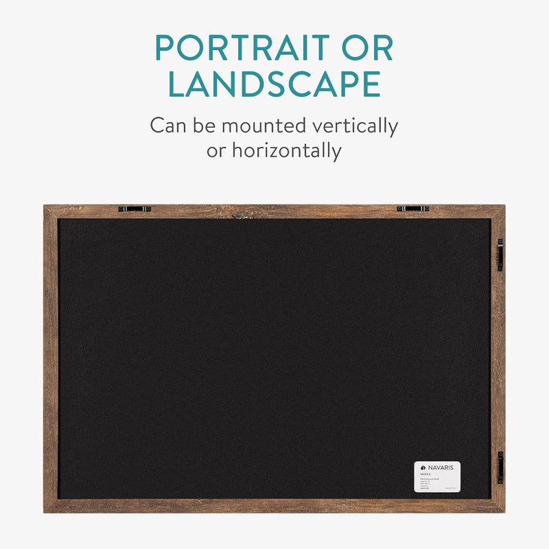 Navaris Navaris WallMounted Chalkboard  Approx 28 x 20 Framed Blackboard for Wall  Memo Message Board with 4 Chalk Sticks for Home Kitchen Office Kids  - Image 4