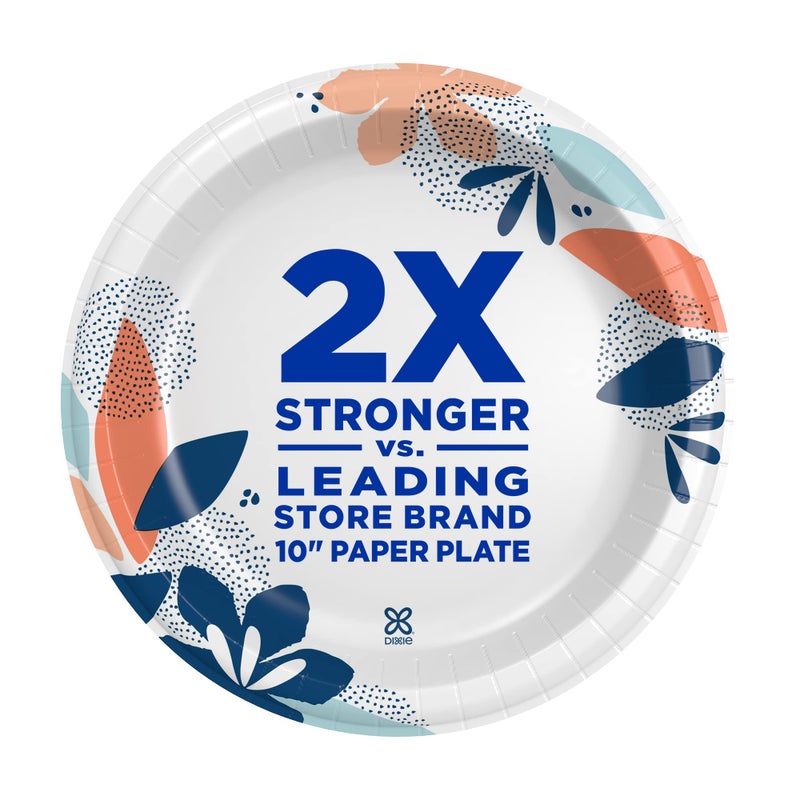 Dixie Large Paper Plates  10 Inch  86 Count  2X Stronger*  Microwave-Safe  Soak-Proof  Cut Resistant  Disposable Plates For Everyday Breakfast  Lunch  & Dinner Meals - Image 2