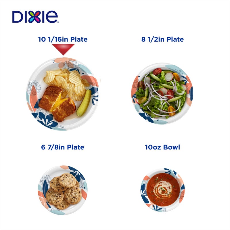 Dixie Large Paper Plates  10 Inch  86 Count  2X Stronger*  Microwave-Safe  Soak-Proof  Cut Resistant  Disposable Plates For Everyday Breakfast  Lunch  & Dinner Meals - Image 5