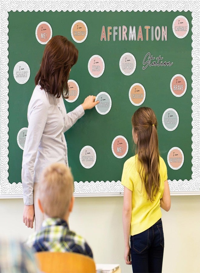 CPicdn 97Pcs Back to School Affirmation Station Bulletin Board Classroom Decoration Motivational Positive Saying Poster Cutouts Border Trim Back to School Party Classroom Chalkboard Wall Door Decor - Image 5
