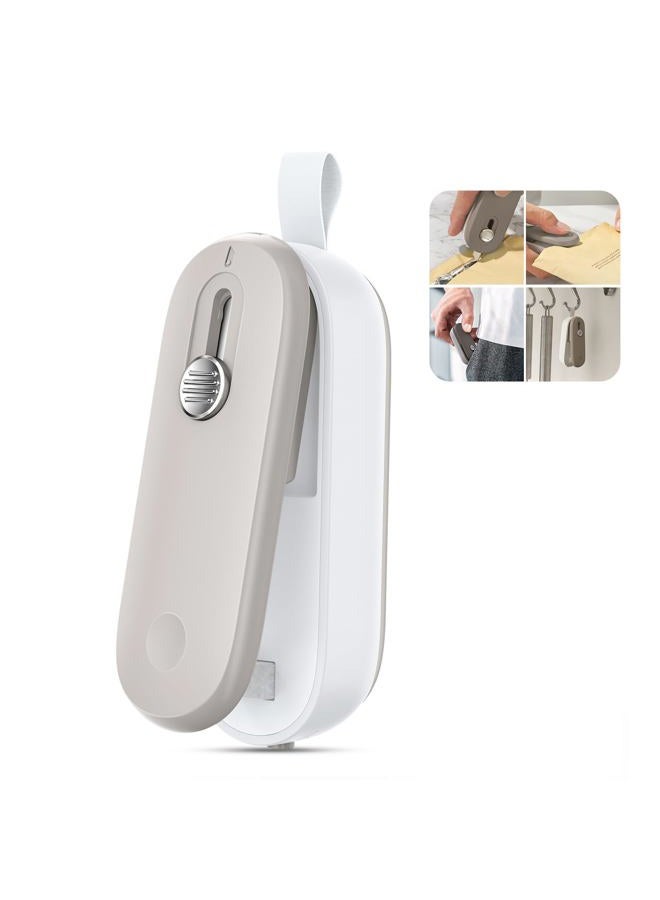 ODSD 2 in 1 Mini Bag Sealer Heat Seal and Cutter With Lanyard - Portable Handheld Chip Heat Sealer for Snacks, Candies, Plastic Food Storage (Batteries Included) - Image 1