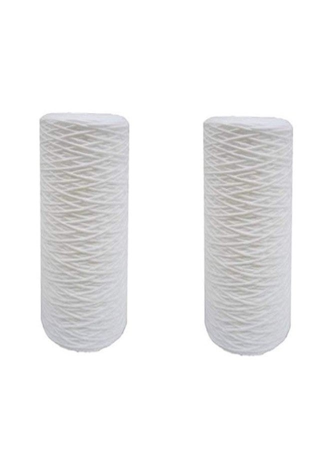 CFS - 2 Pack String Wound Filter Water Filter Cartridges Compatible with SWC-45-1005 Models - Remove Bad Taste & Odor - Whole House Replacement Water Filter Cartridge, 5 Micron - 4.5" OD X 10", White