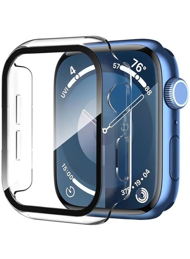 Apple Watch Series 10 46mm case with Tempered Film Screen Protector, Full Protective Hard PC Bumper Touch Sensitive HD Screen Cover(46mm,Clear)