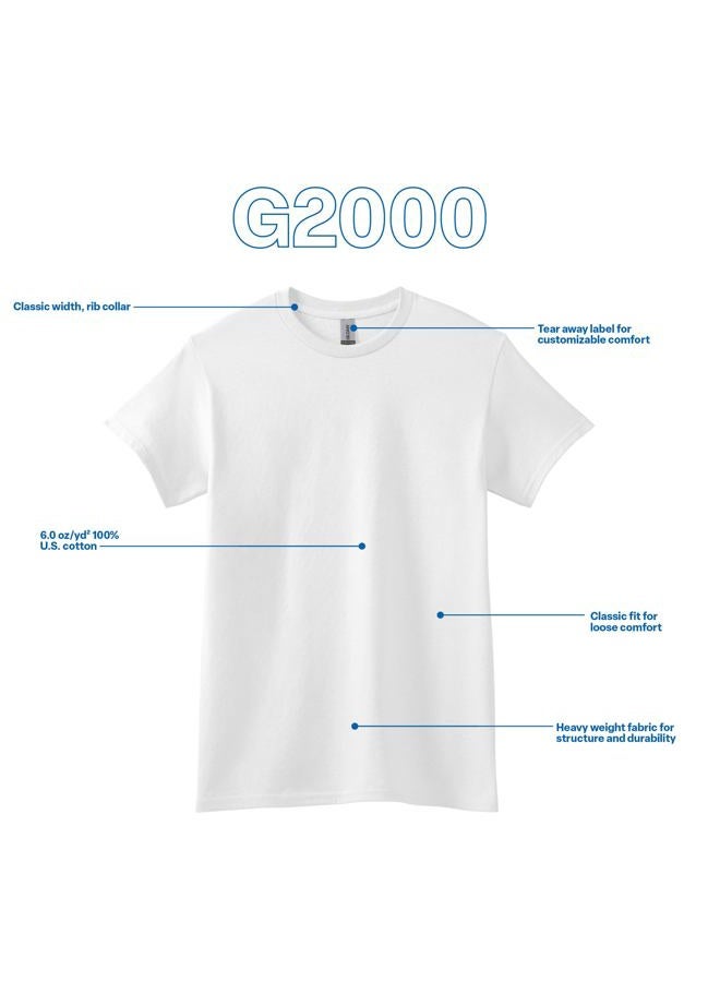 Gildan Adult Ultra Cotton T-Shirt, Style G2000, Multipack, White (3-pack), 5XL - Image 5