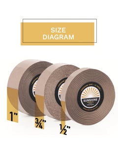 Sunshine Tape Daily Wear Hair System Tape Roll - 1522 Wig Tape - Hypoallergenic, Gentle on Skin - 1-7 Day Hold - 1" x 12yds  - Image 2