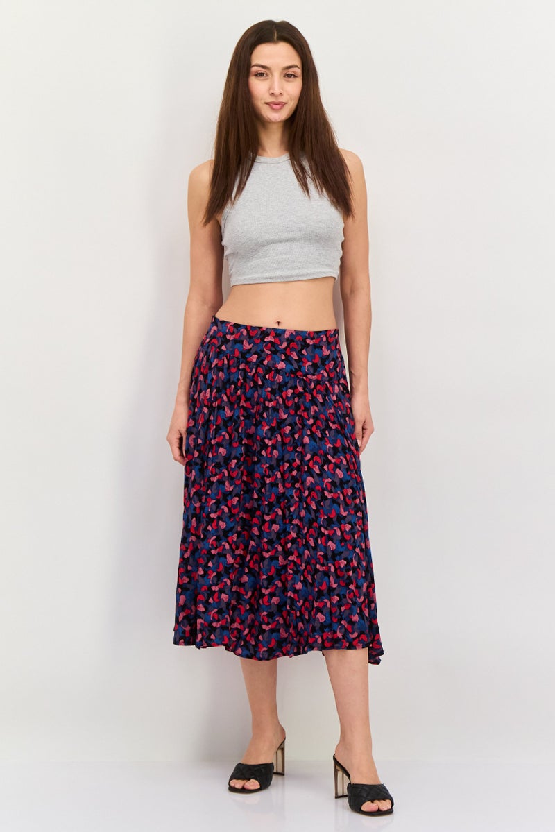 ESPRIT Women Allover Printed Midi Skirt, Multicolor - Image 3