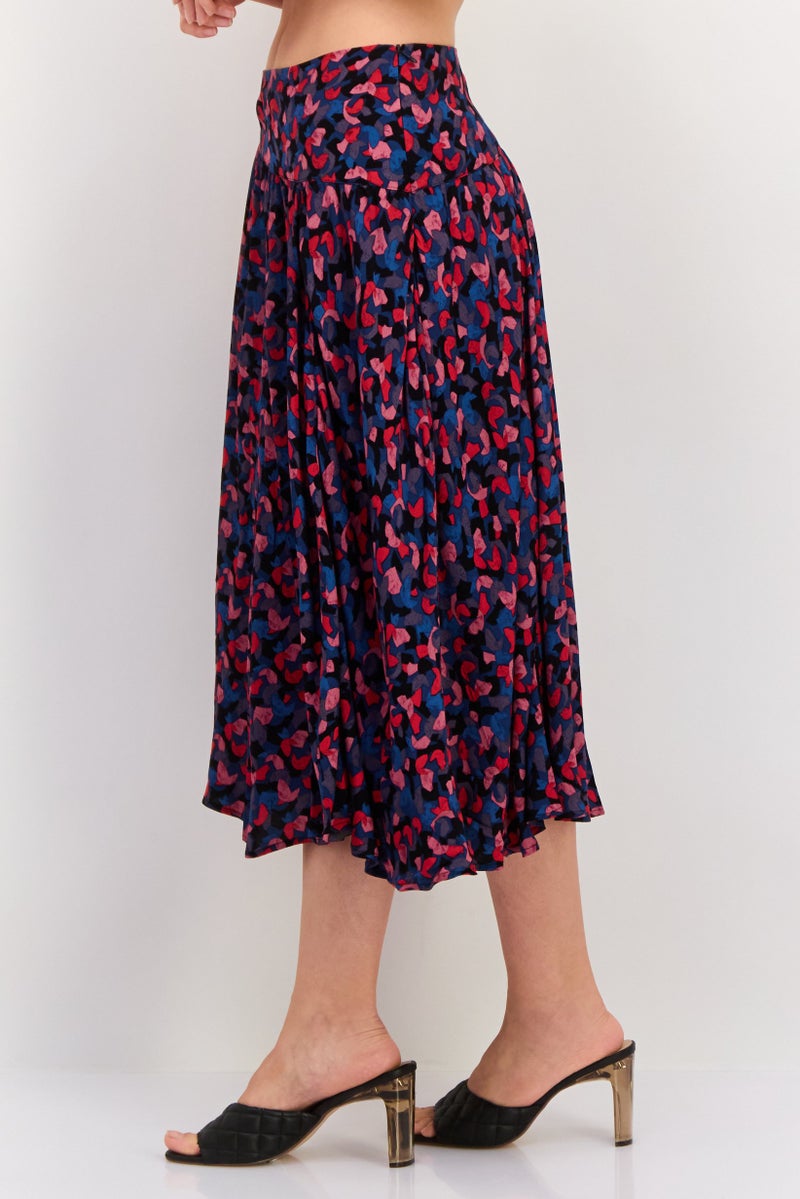 ESPRIT Women Allover Printed Midi Skirt, Multicolor - Image 4