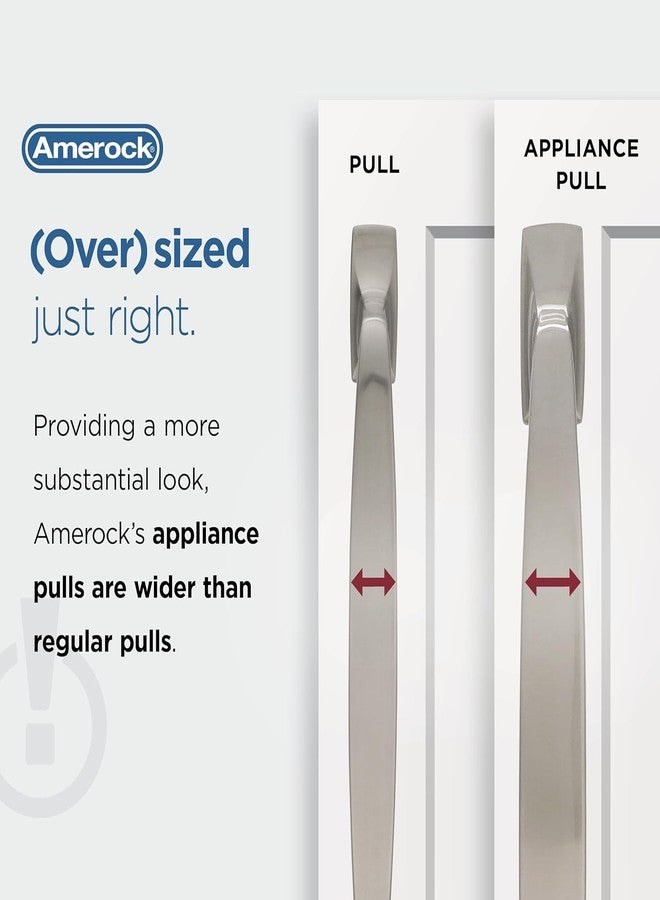 Amerock BP54045FB | Matte Black Appliance Pull | 12 inch (305mm) Center-to-Center Cabinet Handle | Monument | Furniture Hardware - Image 5