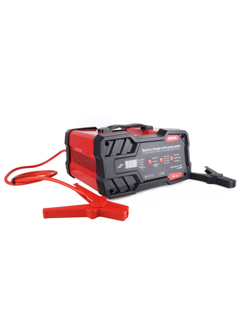 أميو شاحن بطارية بقدرة 12 أمبير (12/24 فولت) مع خاصية تشغيل مساعد (Jump Starter) بقدرة 75 أمبير (12 فولت) - Image 1