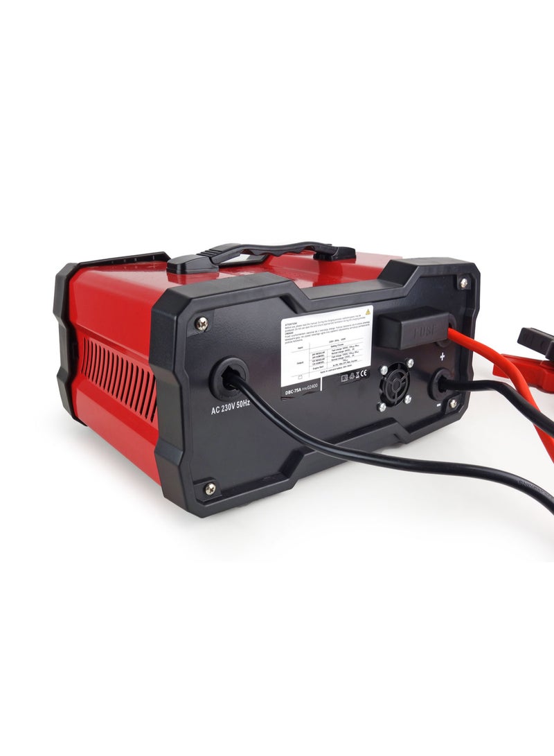 أميو شاحن بطارية بقدرة 12 أمبير (12/24 فولت) مع خاصية تشغيل مساعد (Jump Starter) بقدرة 75 أمبير (12 فولت) - Image 2