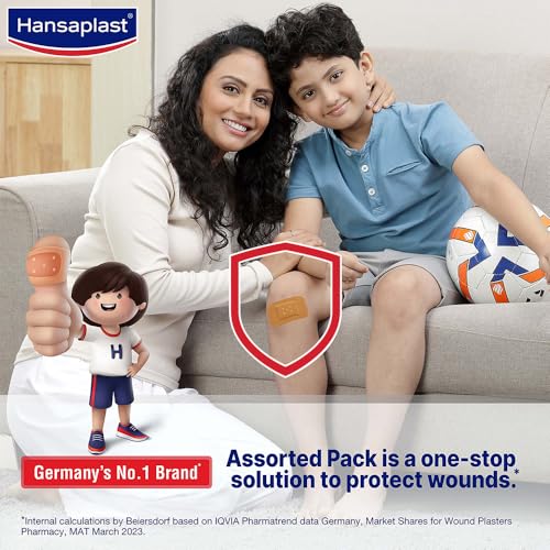 Hansaplast Antiseptic Plasters | Various Shapes & Sizes Bandage | Pack of 50 Units | First Aid kit | Breathable fabric | Home Essential Kit | Antiseptic Wound Pad - Image 5