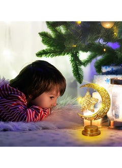 VUCATIN Ramadan Decorations LED Decorative Light Moon Star Table Lamp Cordless Ramadan Moon Shape Desk Lamp Bedside Table Night Light for Bedroom Dining Living Room Party Nursery Office Decor  - Image 2