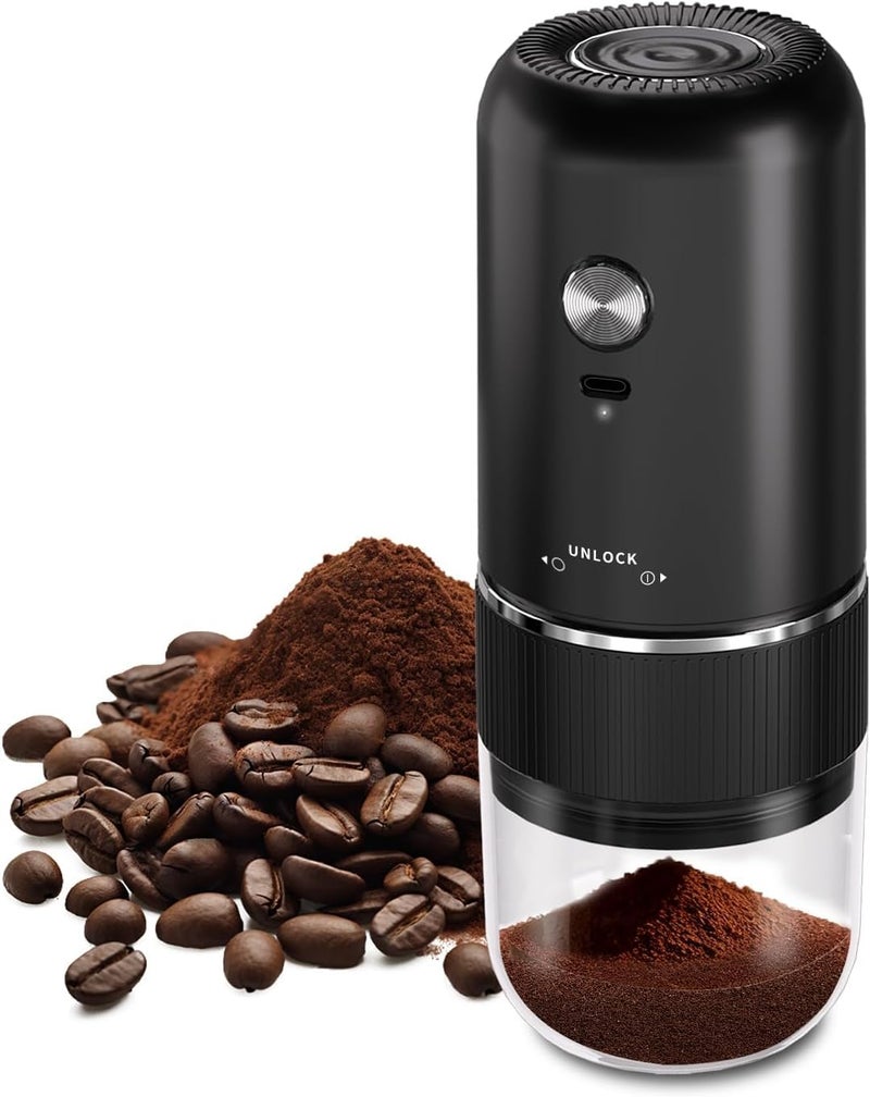 CPENSUS Electric Coffee Beans Grinder Portable USB-C Rechargeable Hand Burr Portable for Travel, Camping, Home Use Gift Adjustable Coarse to Fine for Coffee Bean - Image 1