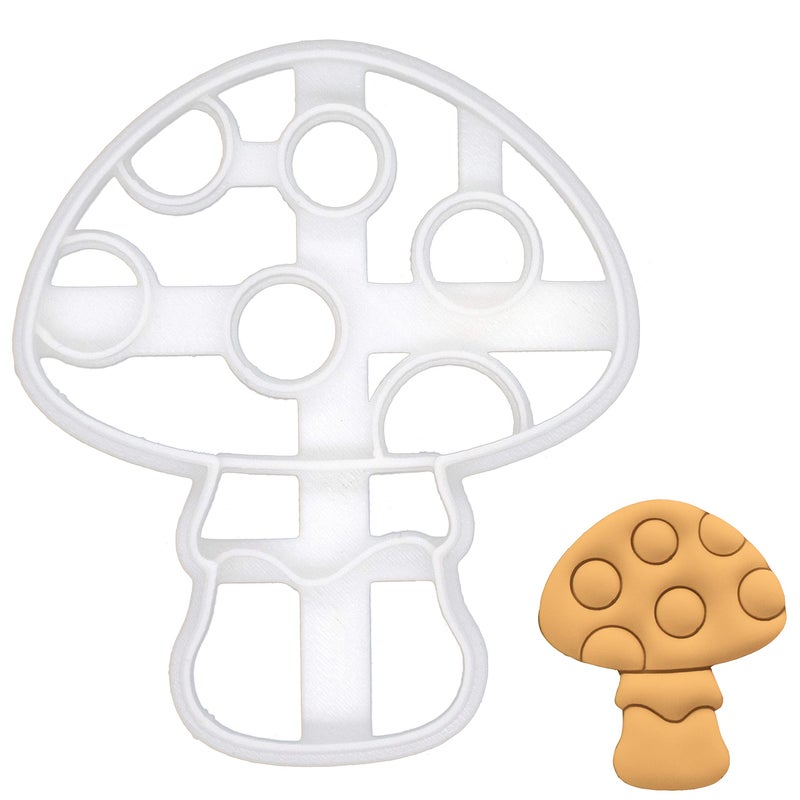 BAKERLOGY Mushroom Cookie Cutter  Detailed Biscuit Cutter Design for Baking and Crafts Ideal on Fondant Dough Clay