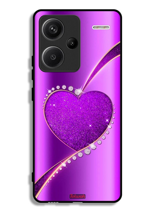 Tolwak Xiaomi Redmi Note 13 Pro Plus Protective Case Cover Glitter Heart - Image 1