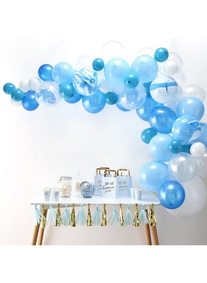 Ginger Ray طقم قوس بالونات DIY الأزرق لتزيين الحفلات 70 قطعة متنوعة - Image 1