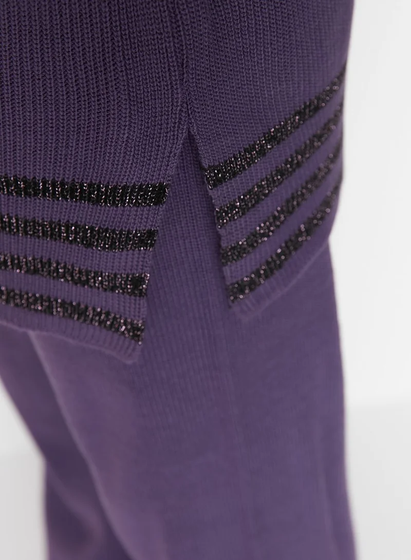 trendyol High Neck Knitted Top & Pants Set