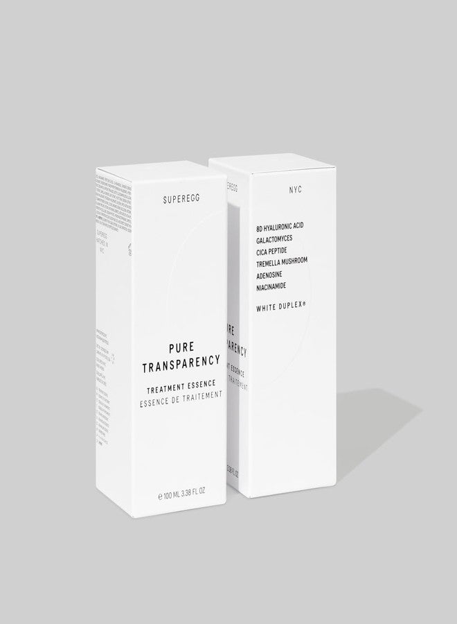 SUPEREGG Pure Transparency Treatment Essence: For bright, plump, glowing skin. Essence with 8D Hyaluronic Acid, Galactomyces Ferment Filtrate, Cica Peptide. 100 ML / 2 FL OZ - Image 2