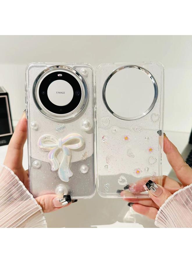 جرين تايجر جراب لهاتف Huawei Mate 50 Pro جراب هاتف TPU ثلاثي الأبعاد بطبعة زهرة اللؤلؤ - Image 3