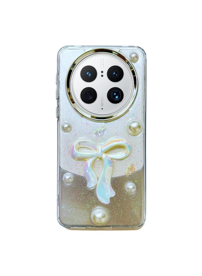 جرين تايجر جراب لهاتف Huawei Mate 50 Pro جراب هاتف TPU ثلاثي الأبعاد بطبعة زهرة اللؤلؤ - Image 1