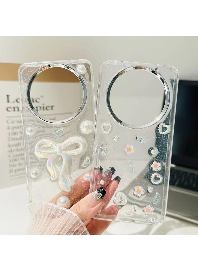 جرين تايجر جراب لهاتف Huawei Mate 50 Pro جراب هاتف TPU ثلاثي الأبعاد بطبعة زهرة اللؤلؤ - Image 4