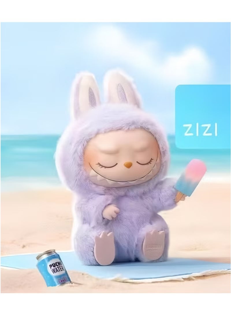 LABUBU Doll Pendant Labubu 2rd Generation Macaron Vinyl Plush Doll 17cm,Perfectly Matched With Labubu's Clothing (ZIZI)  - Image 2