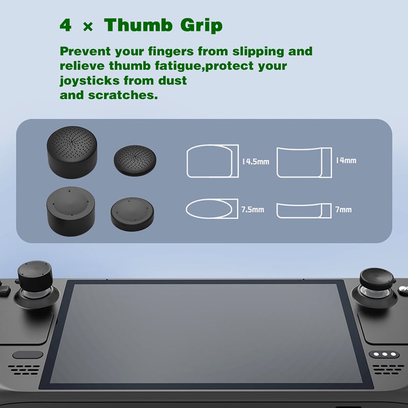 Steam Deck Accessories Back Button Set Touchpad Protective Film Back Thickened Buttons Rocker Cap - Image 2