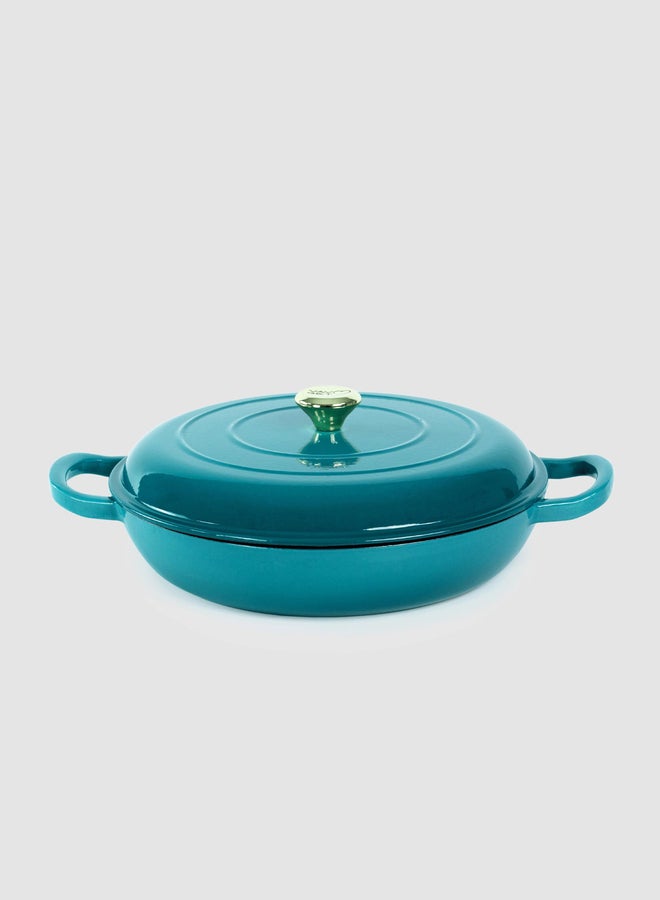 VAV GET Enameled Cast Iron Dutch Oven Shallow Casserole 12-inch - Image 1