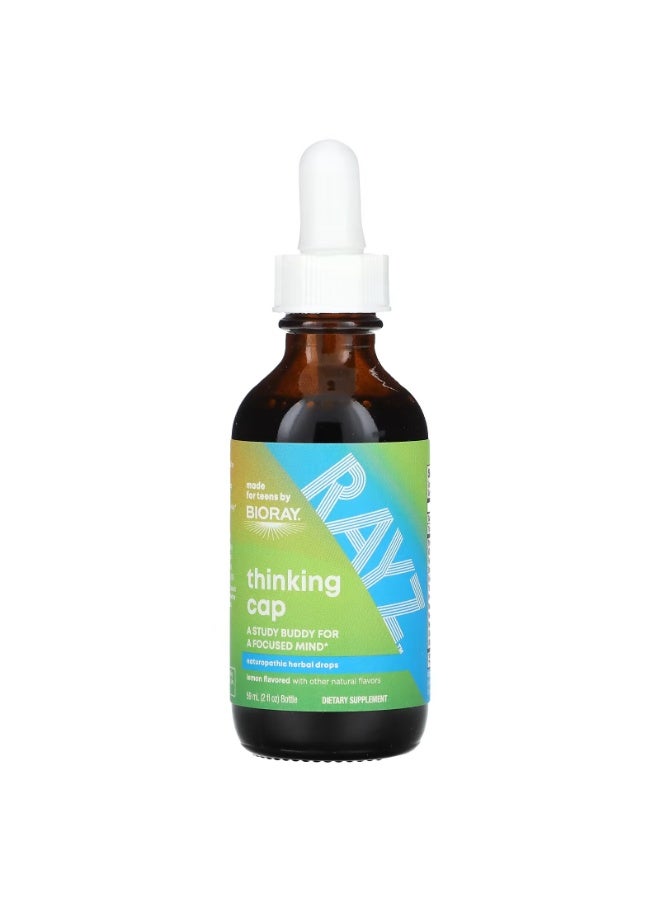 Bioray, Rayz, Thinking Cap, Naturopathic Herbal Drops, Lemon, 2 fl oz (59 ml) - Image 3