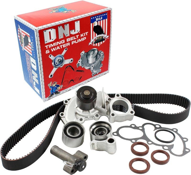 DNJ TBK965AWP Timing Belt Kit with Water Pump for Toyota 4Runner, T100, Tacoma, Tundra (1995-2004) - Image 1