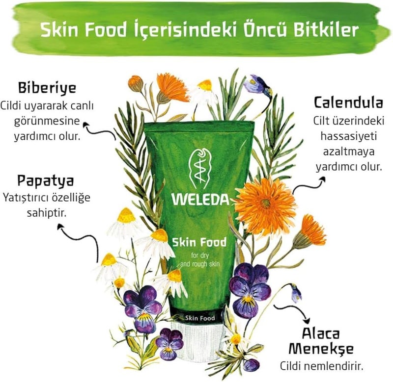 Weleda كريم ويليدا بيو سكين فود للبشرة كريم غني مستحضرات تجميل طبيعية كريم للجسم للعناية بالبشرة الخشنة والجافة والهشة على القدمين واليدين والمرفقين 1 × 75 مل - Image 3