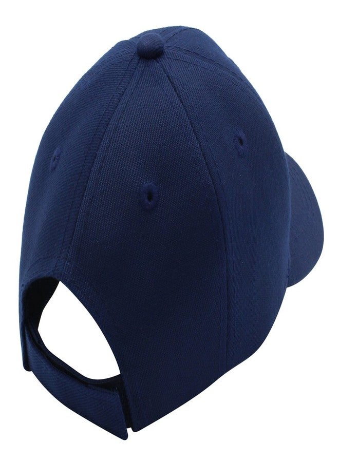 Top Level Baby Infant Baseball Cap Hat-100% Durable Sturdy Polyester Hat, NAV Navy - Image 4