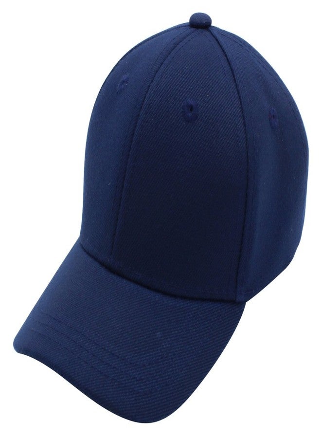 Top Level Baby Infant Baseball Cap Hat-100% Durable Sturdy Polyester Hat, NAV Navy - Image 1