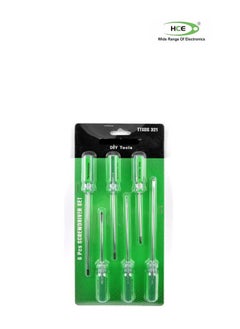 HCE Screw Driver Set 6 Pcs 3*75mm 100mm 125mm (+&-) With Plastic Handle 