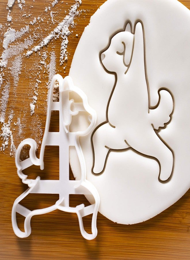 Bakerlogy مجموعة من 4 قوالب تقطيع بسكويت على شكل كلاب يوغا (التصاميم: وضعية المحارب 1، 2، وضعية متجهة للأعلى، وضعية متجهة للأسفل)، 4 قطع - بيكرلوجي - Image 3
