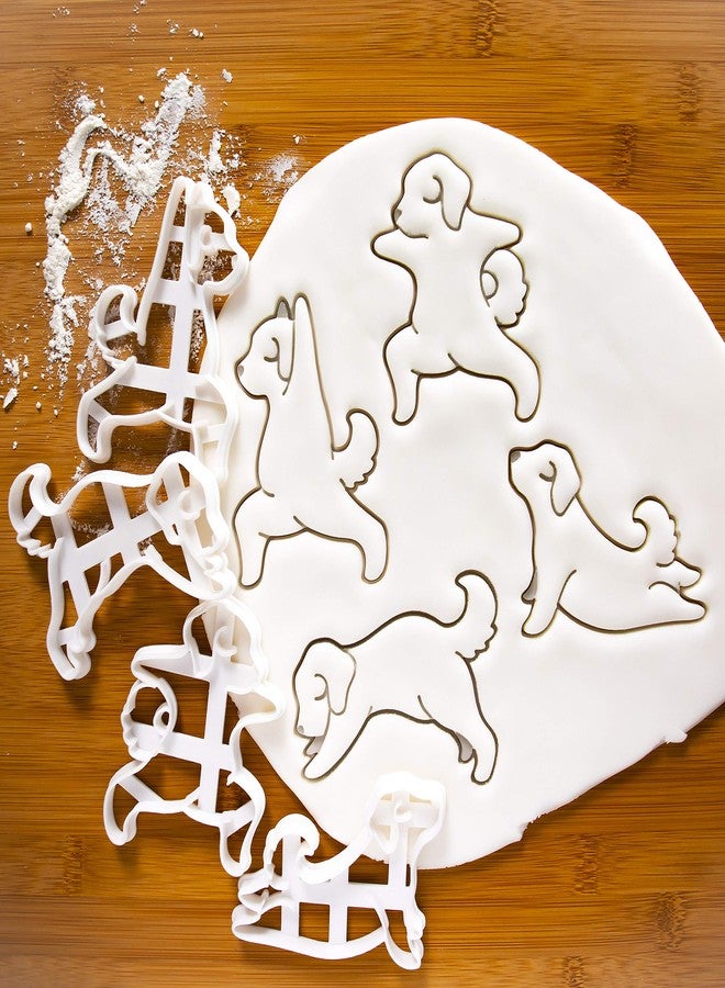 Bakerlogy مجموعة من 4 قوالب تقطيع بسكويت على شكل كلاب يوغا (التصاميم: وضعية المحارب 1، 2، وضعية متجهة للأعلى، وضعية متجهة للأسفل)، 4 قطع - بيكرلوجي - Image 2