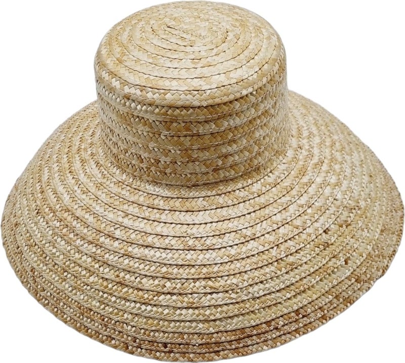Tezzgelsin Women's Vintage Audrey Hepburn Model Handmade Organic Straw Hat  - Image 4