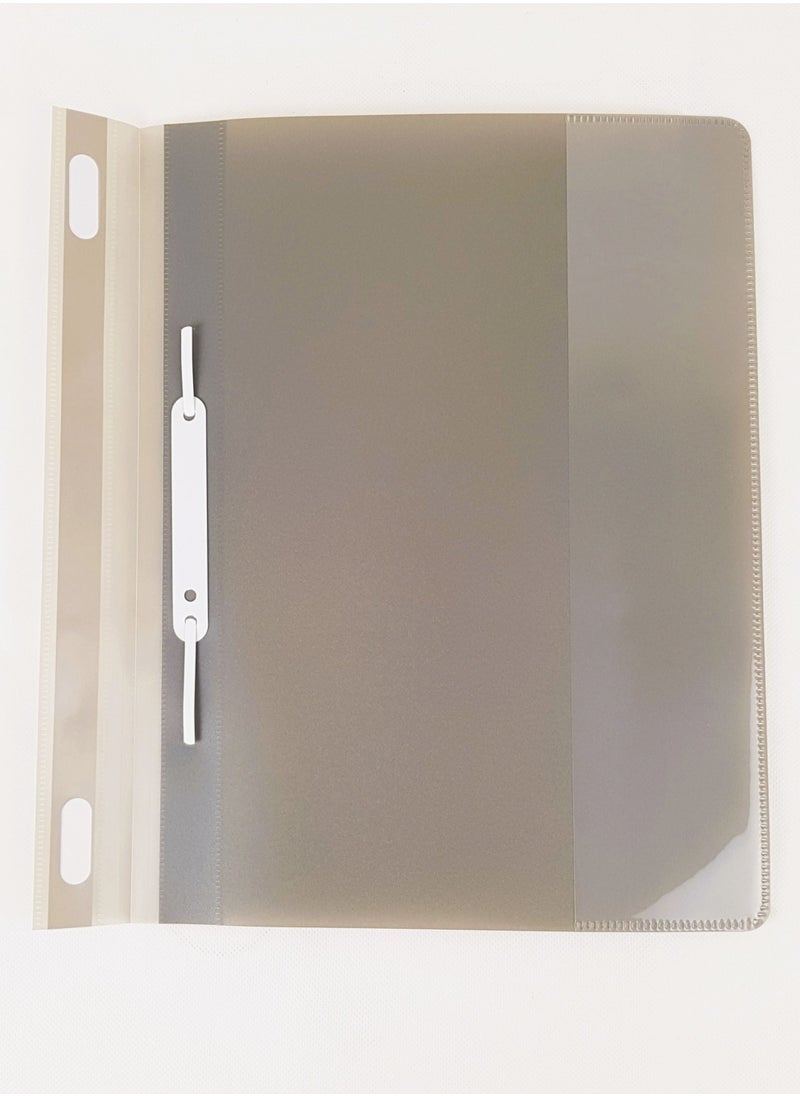 12-Piece Business Report Clear File Grey