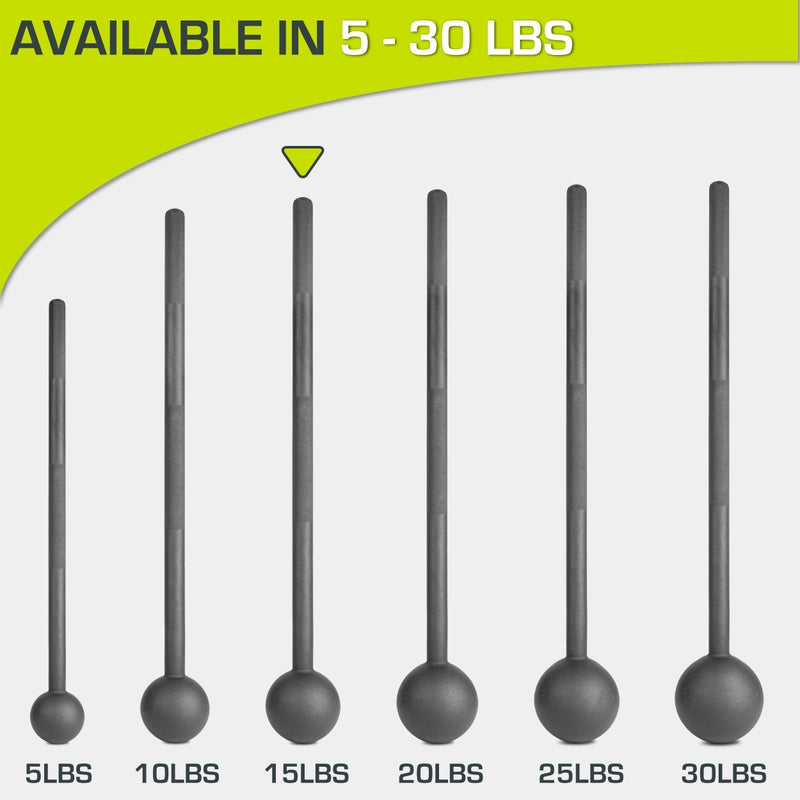 ProsourceFit Steel Macebell, Heavy Duty Steel Mace, Workout Mace with Non-Slip Grip for Gada, Strength and Core Training - Image 3