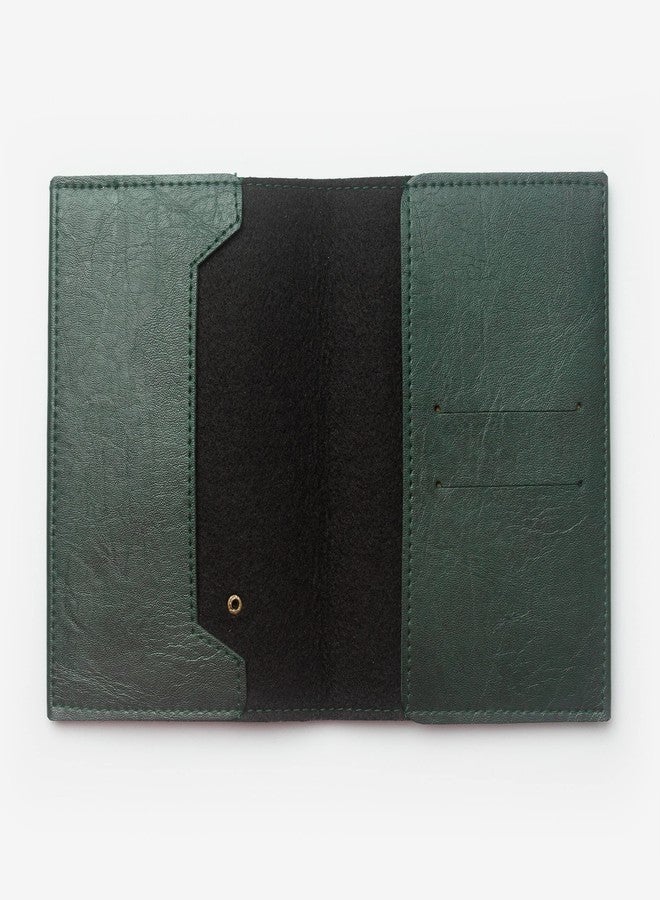 The Messy Corner Stylish Unisex Vegan Leather Passport Cover for Men, Women | ZINDAGI NA MILEGI DOBARA | Passport Cover Case Travel Accessories (Forest Green) - Image 3