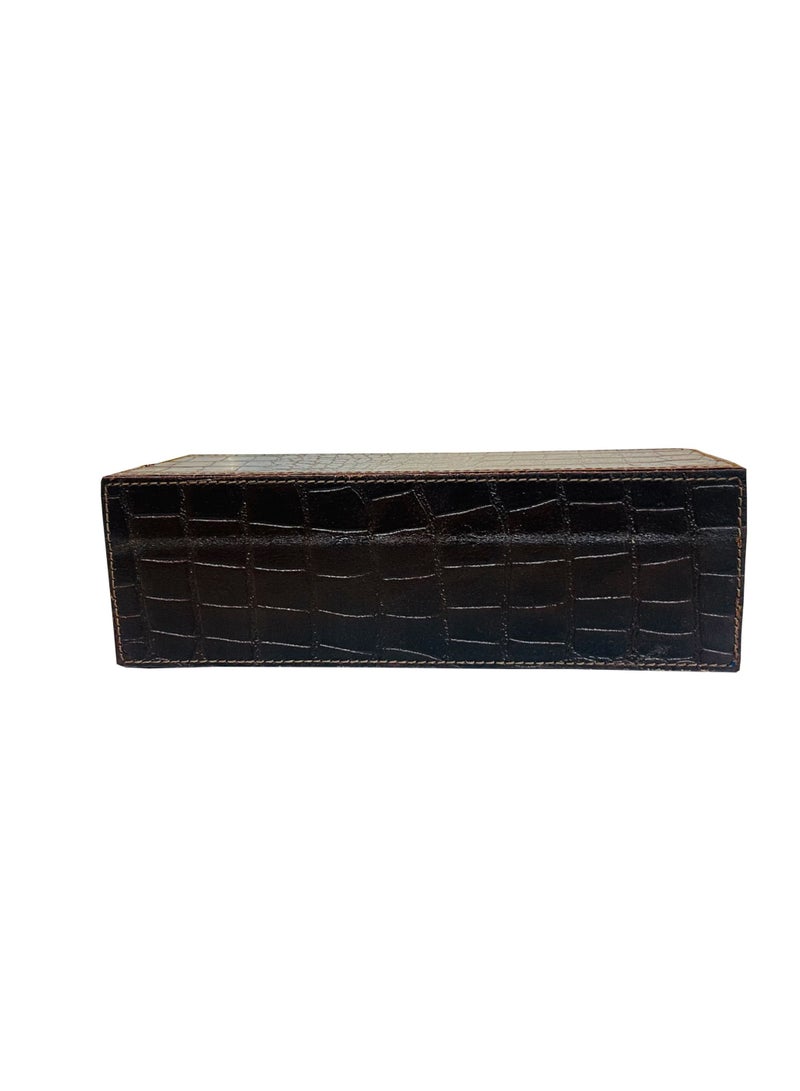 THREE SIXTY 4 Slot Croco Leather Watch Box - Image 5