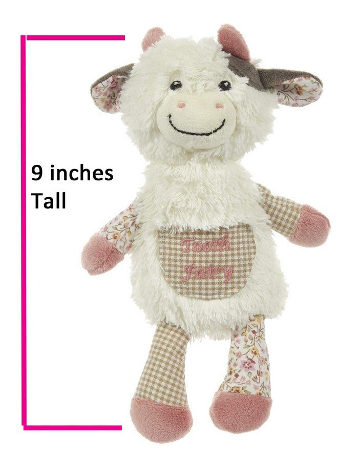 Maison Chic Cassie The Cow Plush Tooth Fairy Figure Pillow For Little Girls About To Loose A Tooth And Celebrate That First Milestone (Cow, Cassie) - Image 4