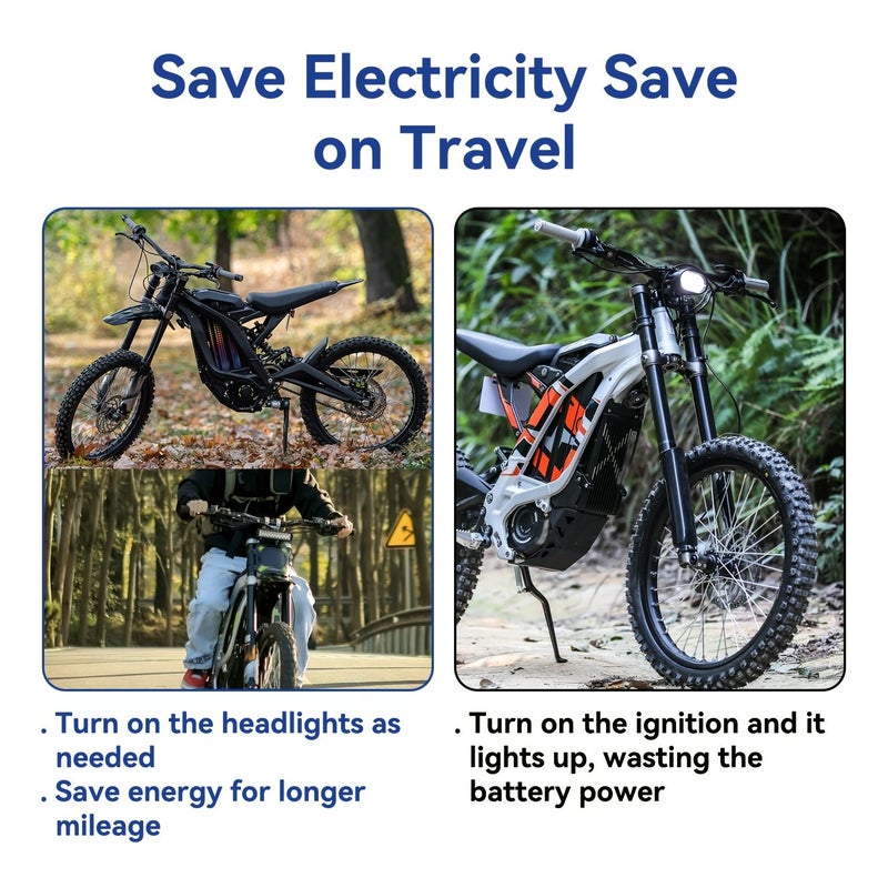 Electric Dirt Bike Light On Off Switch Black Compatible With Surron Light Bee X S LBX Talaria MX3 Segway X160 X260 E Ride Pro SS S SR - Image 4
