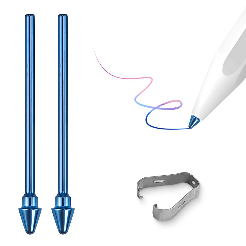 REEYEAR Titanium Alloy Replacement Tips Compatible with Galaxy Tab S11 S11 Ultra 2025 S Pen Exclusive Fit for Latest 2025 S Pen Only Not Compatible with Other Models Durable Precision NibsBlue - Image 3