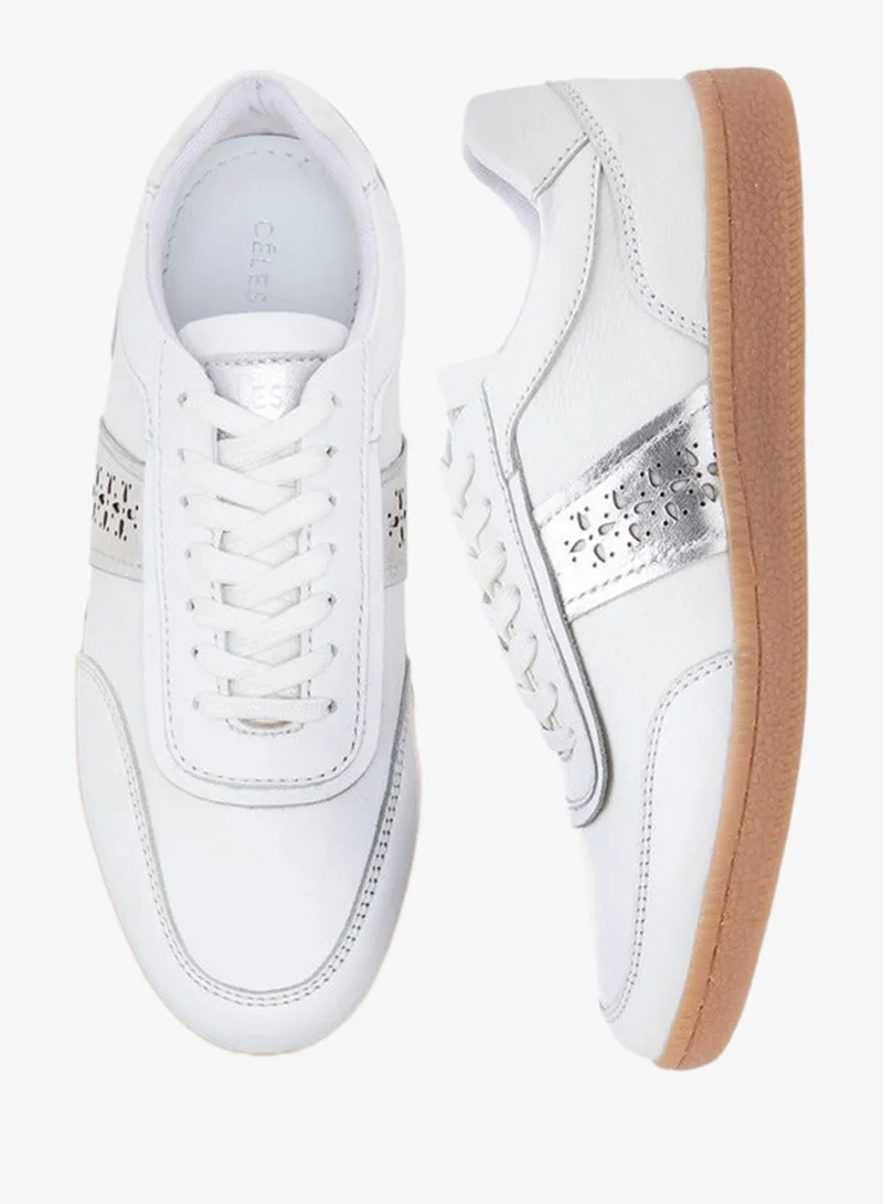 سيليست Women'S Cutout Detail Sneakers With Lace-Up Closure