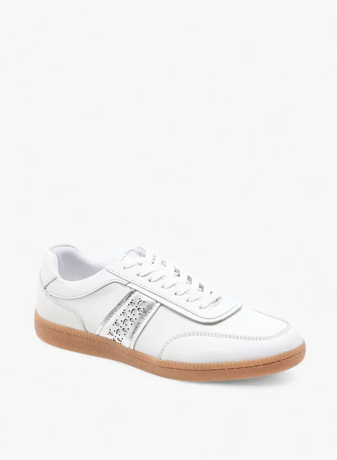 سيليست Women'S Cutout Detail Sneakers With Lace-Up Closure