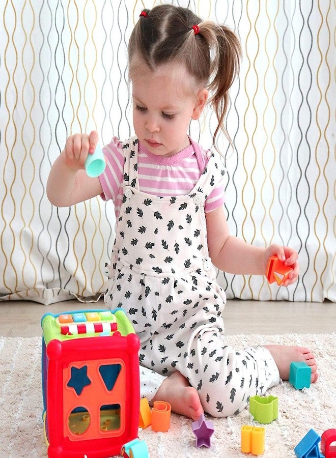 BIG FOLK BIGFOLK® 6-in-1 Little Genius Activity Cube for Babies | Musical Learning Toy with Piano, Shape Sorter, Lights & Gears | Early Development Toy for Toddlers 6 to 13 Months | First Birthday Gift - Image 4