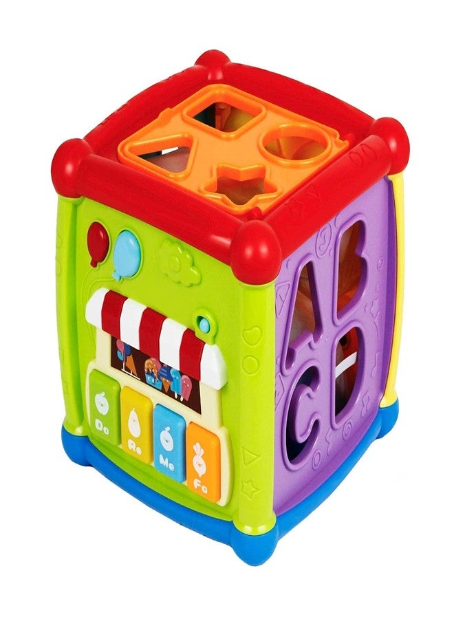 BIG FOLK BIGFOLK® 6-in-1 Little Genius Activity Cube for Babies | Musical Learning Toy with Piano, Shape Sorter, Lights & Gears | Early Development Toy for Toddlers 6 to 13 Months | First Birthday Gift - Image 5